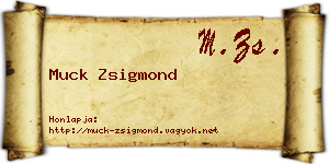 Muck Zsigmond névjegykártya