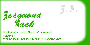 zsigmond muck business card